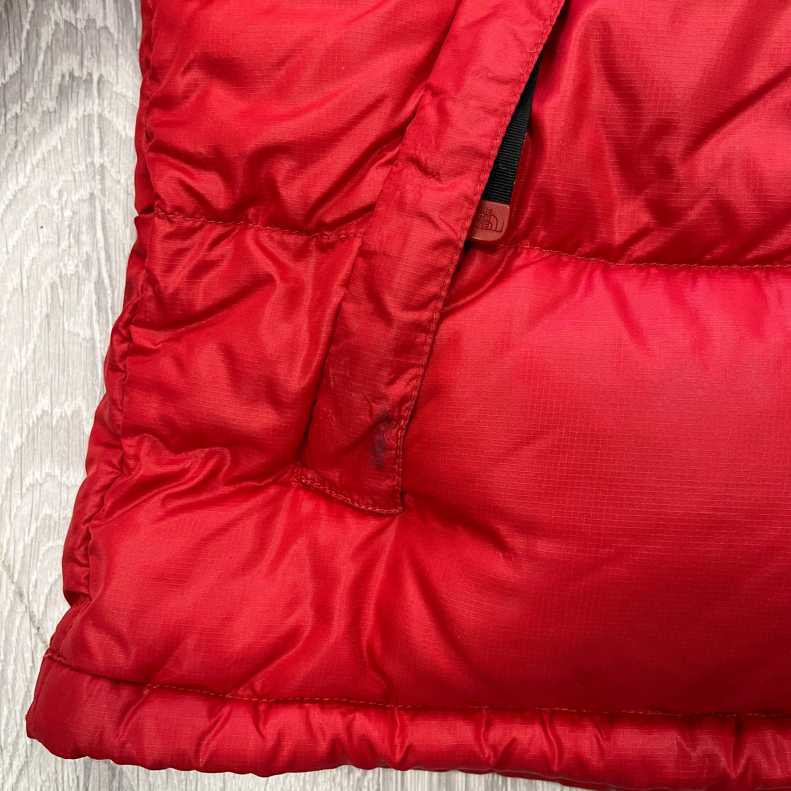 The North Face Red Puffer Jacket WITH STAIN
