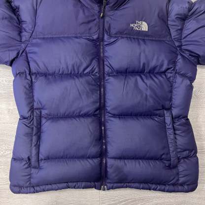 The North Face Womens Purple Puffer Jacket WITH STAIN