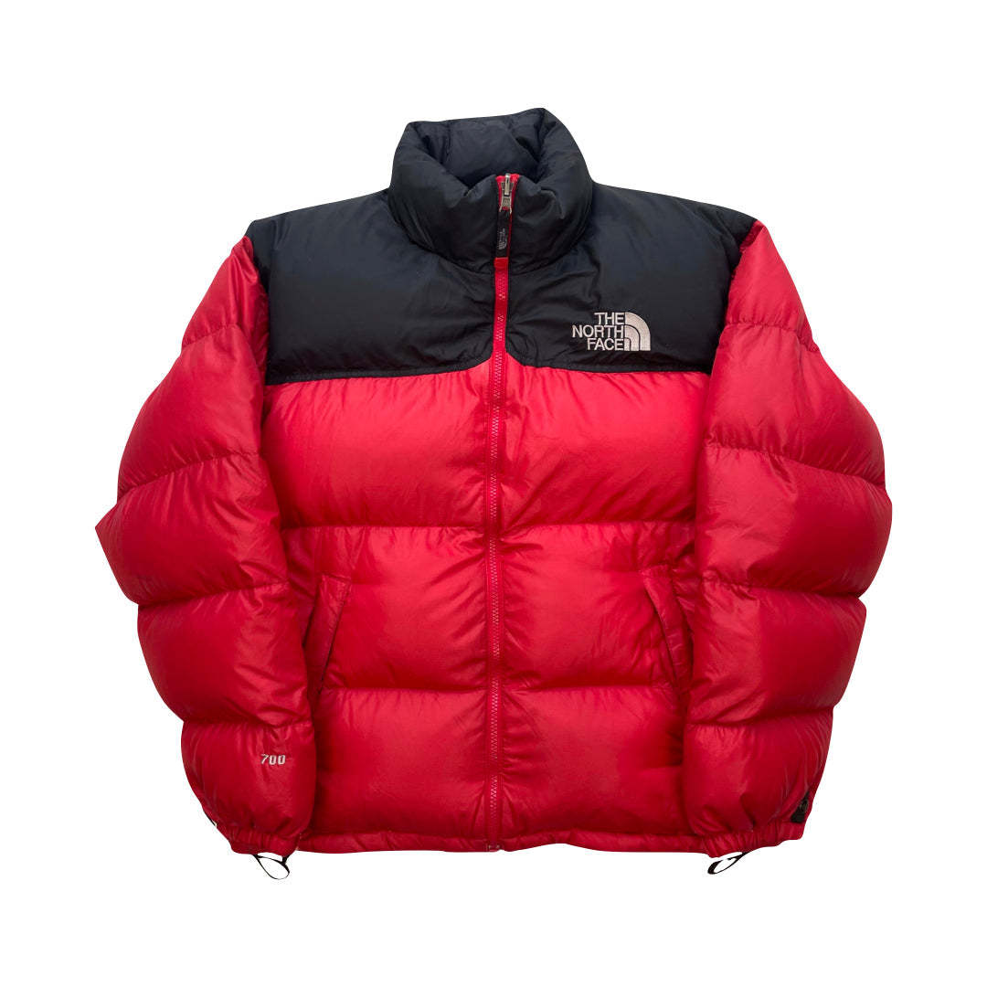 The North Face Red Puffer Jacket STAIN