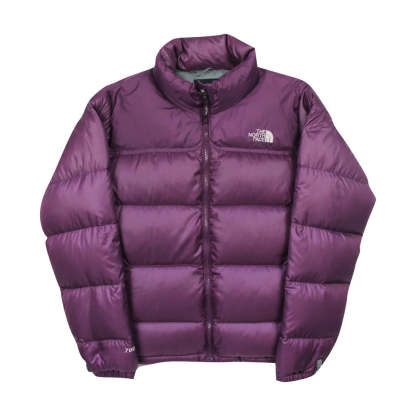 The North Face Womens Purple Puffer Jacket WITH STAIN