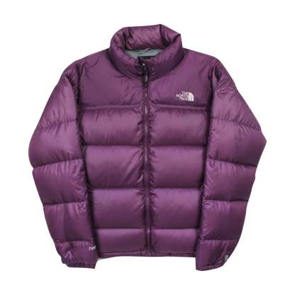 The North Face Womens Purple Puffer Jacket WITH STAIN