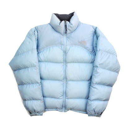 The North Face Womens Baby Blue Puffer Jacket