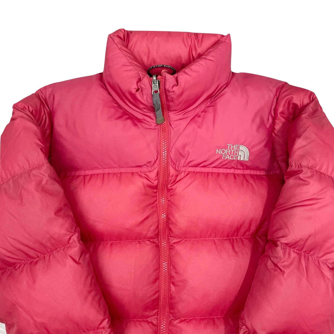 The North Face Womens Faded Red / Pink Puffer Jacket WITH STAIN