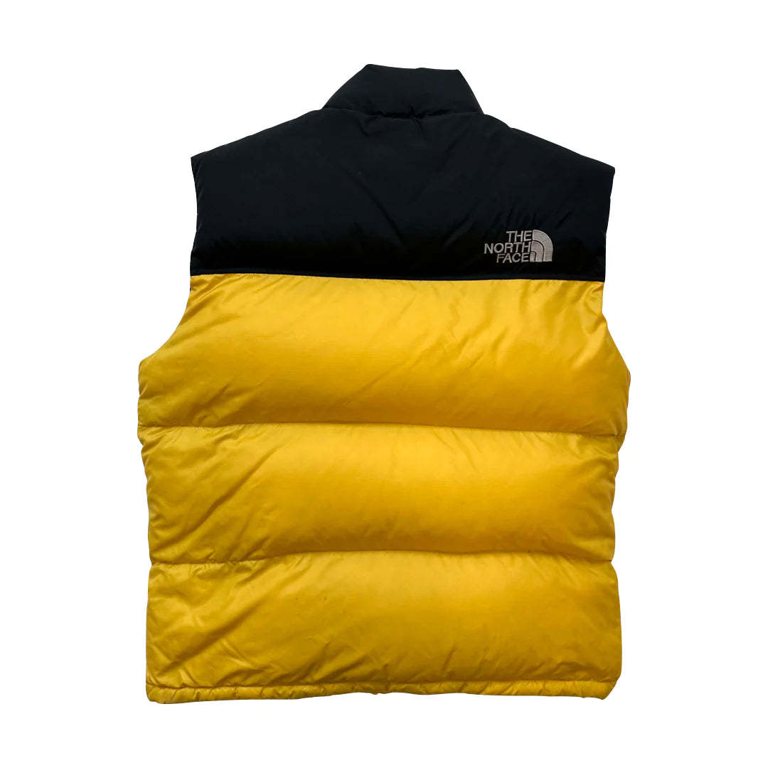 The North Face Yellow Gilet Puffer Jacket WITH SMALL STAIN