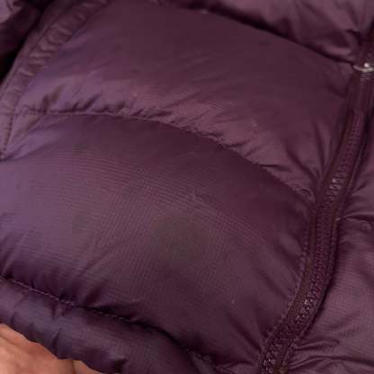 The North Face Womens Purple Puffer Jacket WITH STAIN