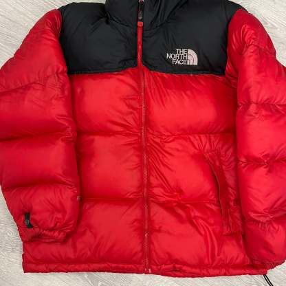 The North Face Red Puffer Jacket WITH STAIN