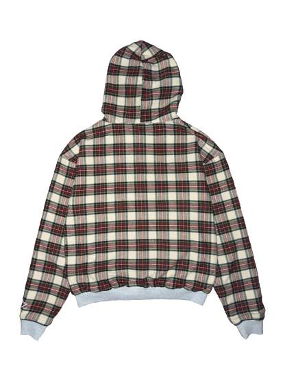 Reversible Plaid Hoodie - Grey