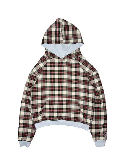 Reversible Plaid Hoodie - Grey