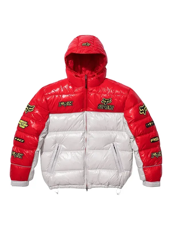 Supreme Fox Racing Shiny Down Puffer Jacket