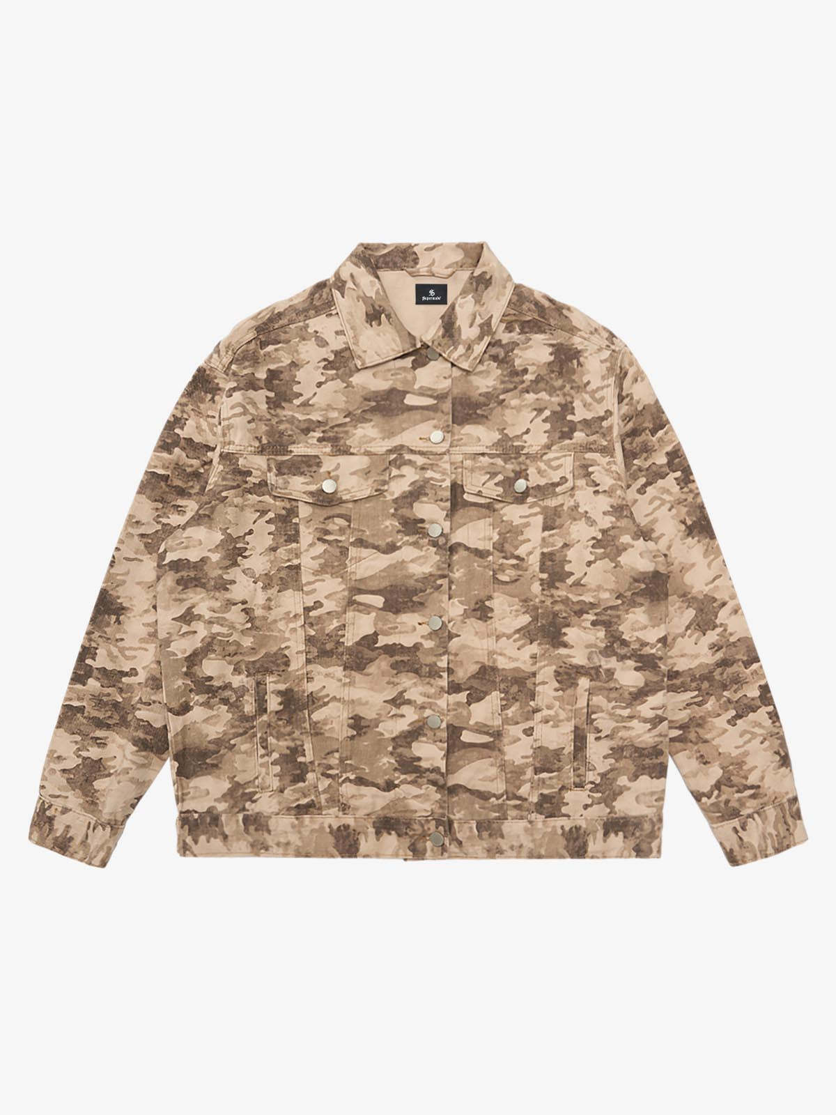 Camouflage Multi-Pocket Work Denim Jacket
