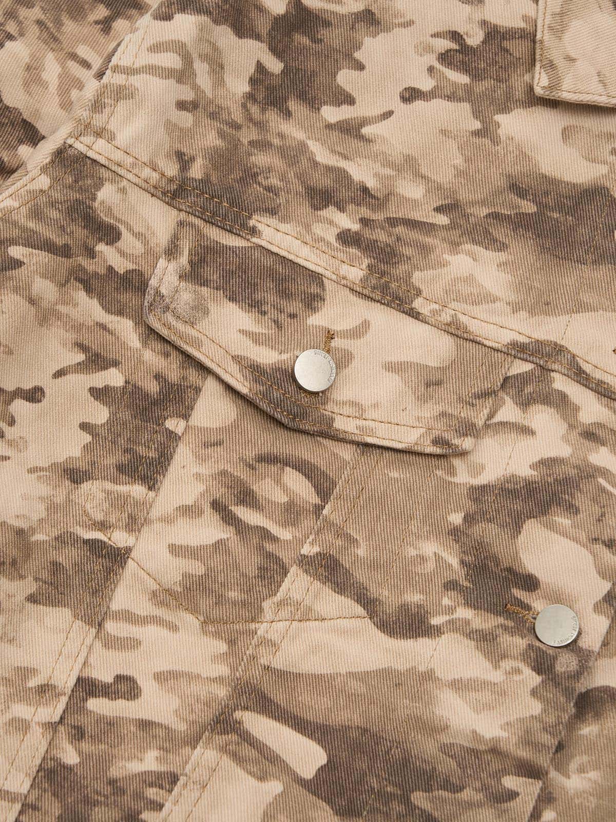 Camouflage Multi-Pocket Work Denim Jacket