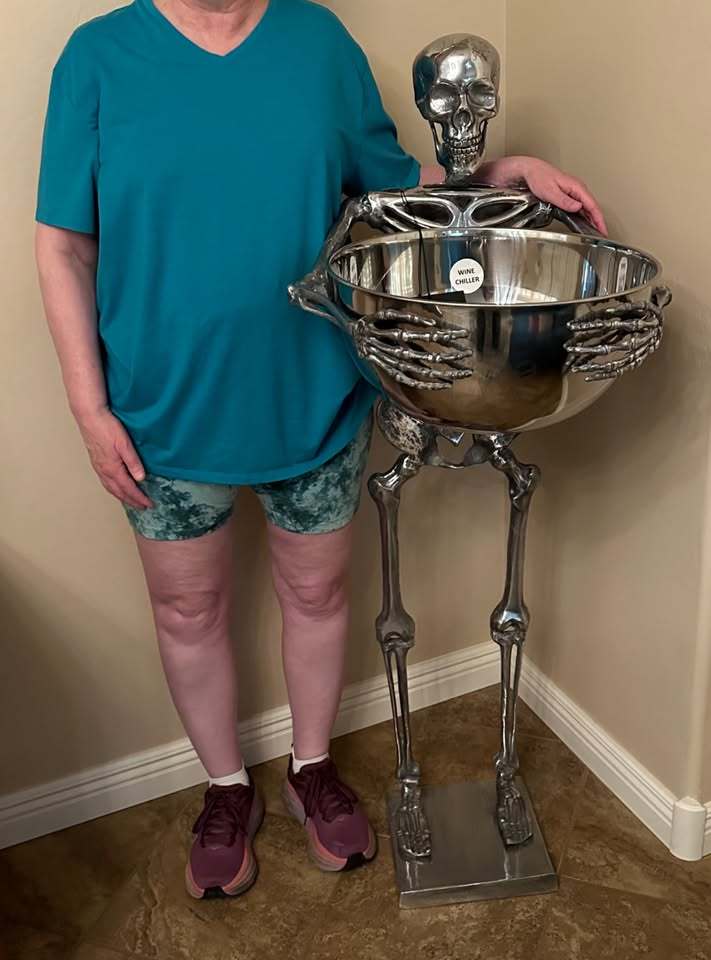 👻Spooky Early Bird Deals 🎃Halloween SKELETON Life Size Figure Decoration Candy Dish Bowl Holder Wine Beer Spirits Bar Cooler