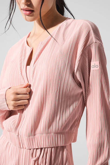 CROPPED MICRO PLISSE JACKET