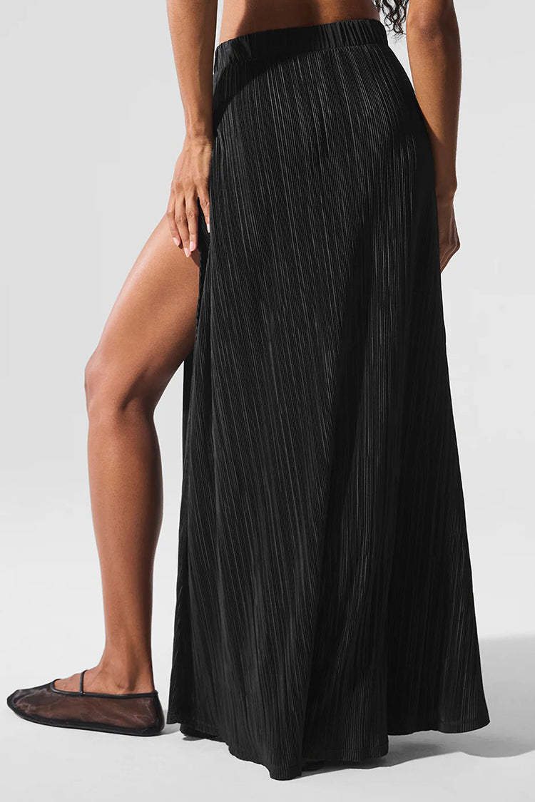 MICRO PLISSE GAME ON LONG SKIRT