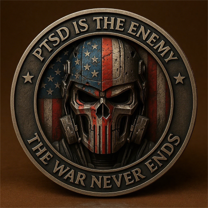 PTSD Awareness Veterans Challenge Coin