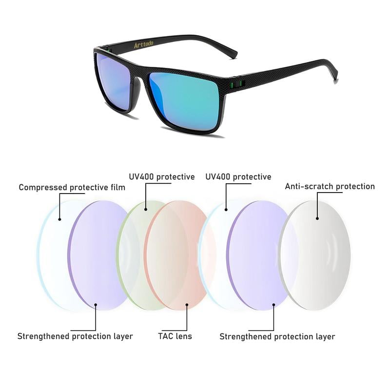 UV Polarized Sunglasses, Lightweight Sunglasses with UV Protection for Golf