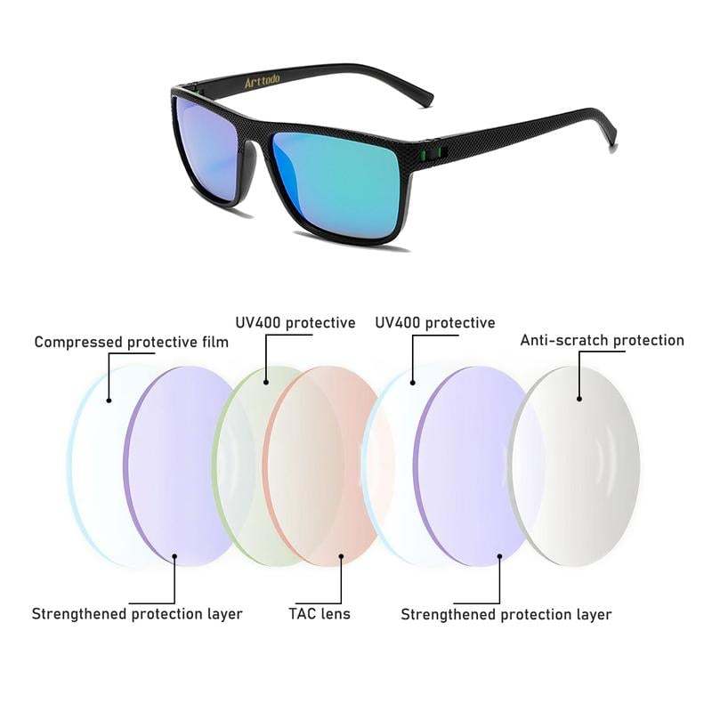 UV Polarized Sunglasses, Lightweight Sunglasses with UV Protection for Golf