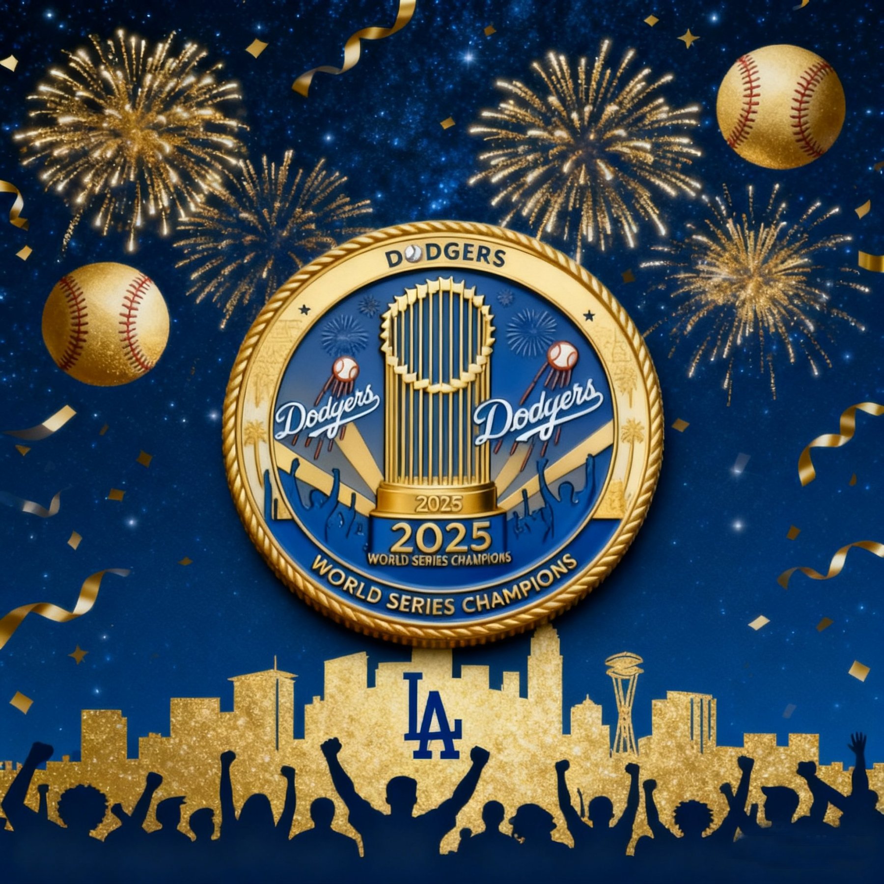 ⚾️Los Angeles Dodgers 2025 World Series Championship Commemorative Coin