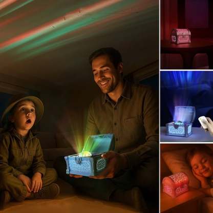 ⭐Treasure Chest Star Projector Lamp