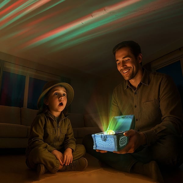 ⭐Treasure Chest Star Projector Lamp