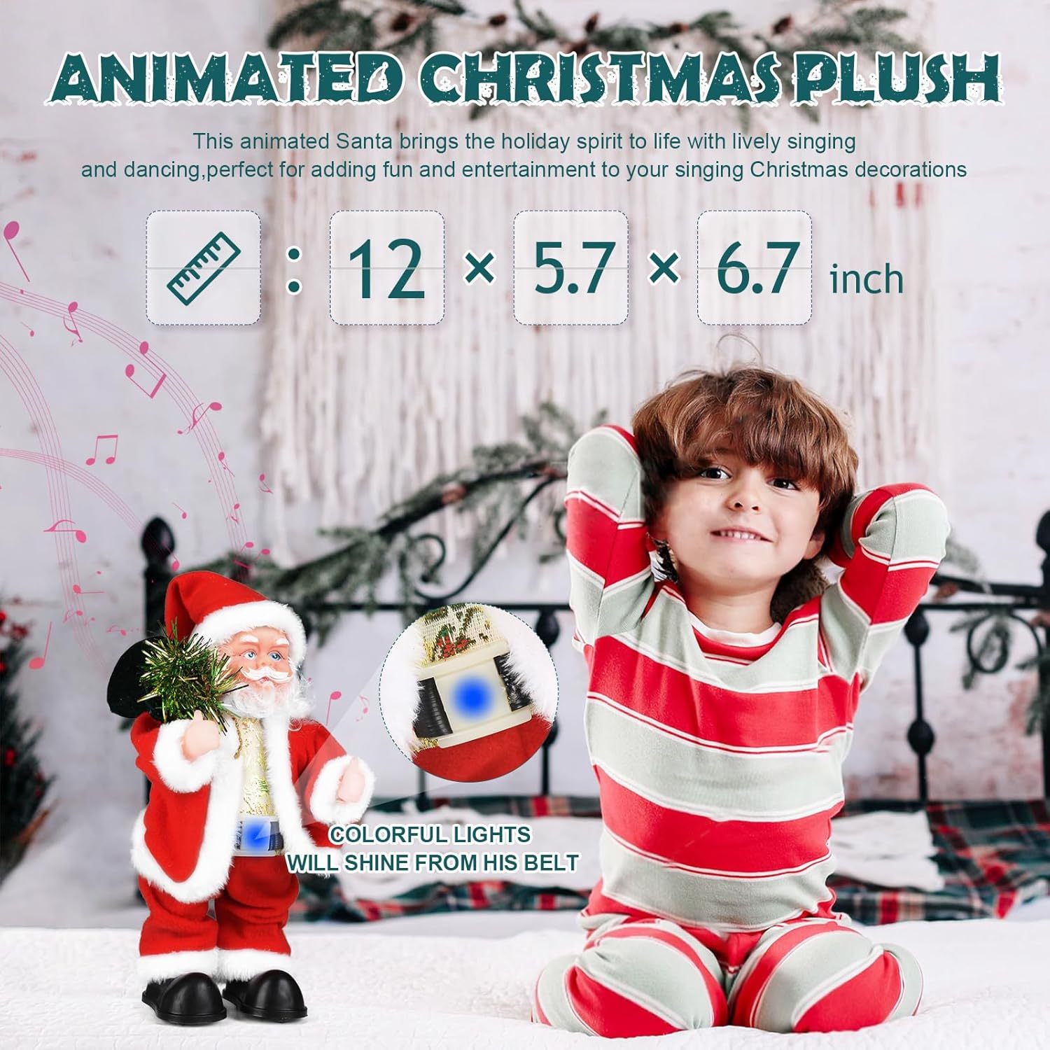 🎁The Twerking Santa Gang : Electric Santa Claus - Wiggling Hips-  Playing Guitar