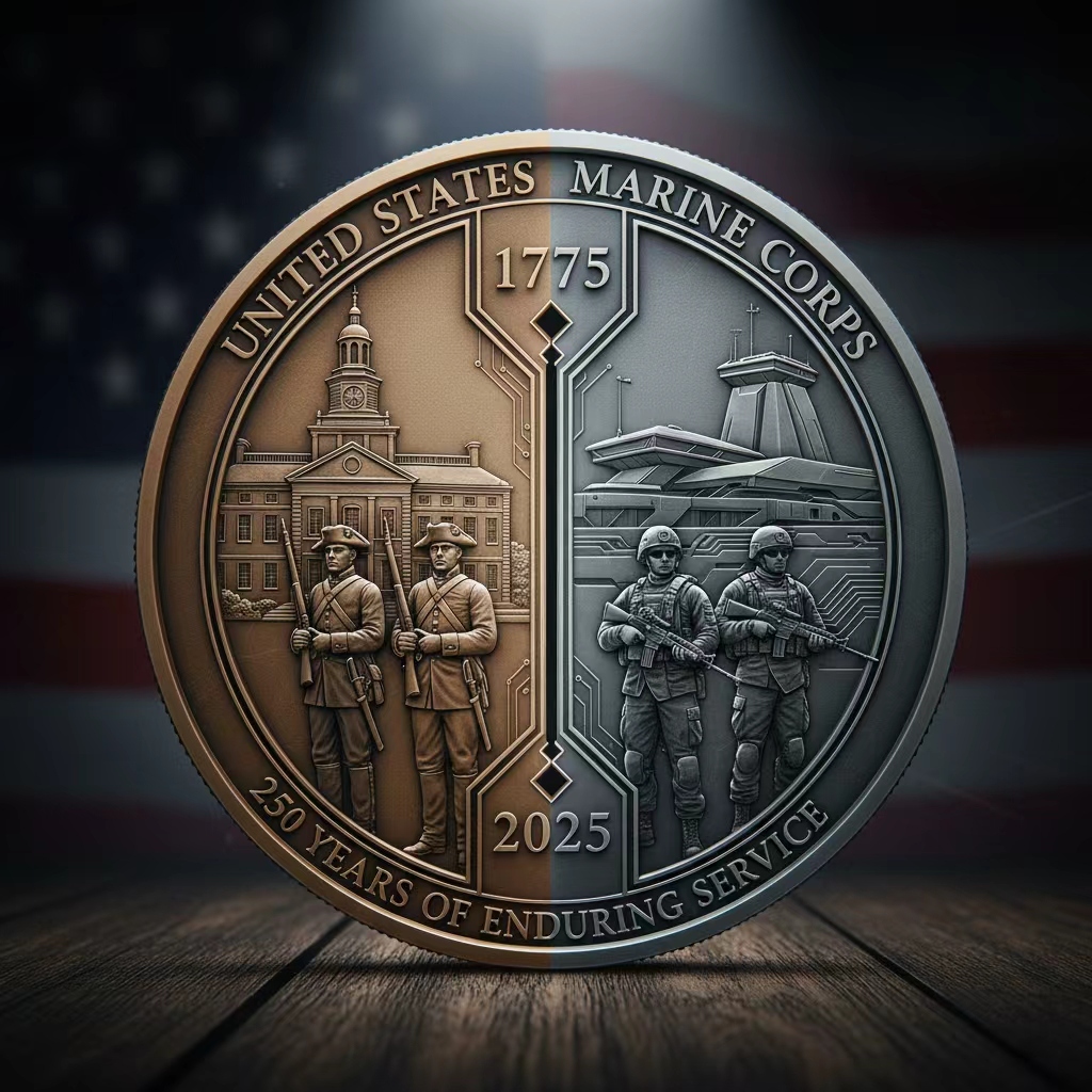 ✨ The Enduring Legacy Coin: 250 Years of Marine Corps Excellence
