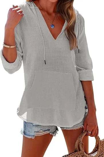 Women's V-Neck Hooded Beach Cover-Up (Buy 2 Free Shipping!!!)