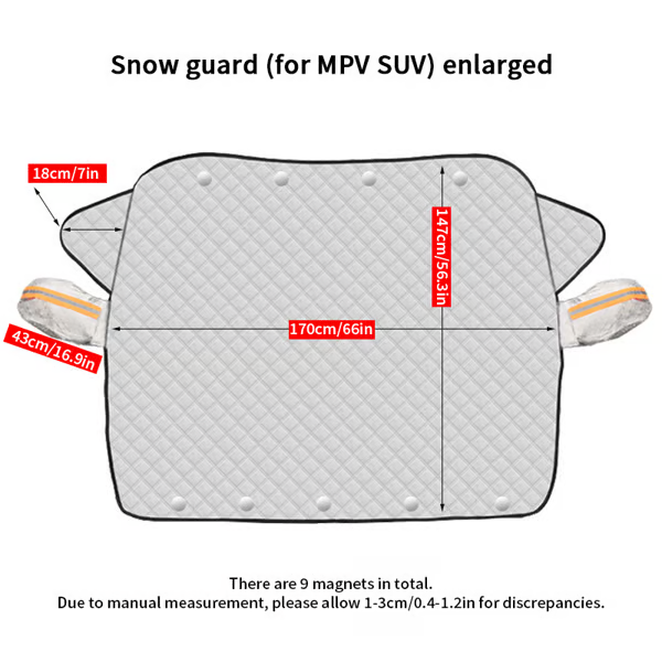 🚗Limited Time Promotion 50% OFF ✨ 4-Layer Magnetic Windshield Car Cover - Thermal Insulation & Frost Protection with Easy Installation ❄️🔗