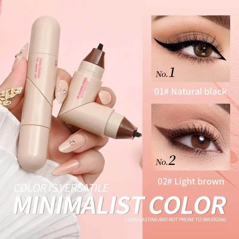 🍂 💰Rotating waterproof winged eyeliner stamp pen-Quick dry smudge proof liquid liner long lasting lazy makeup-tool