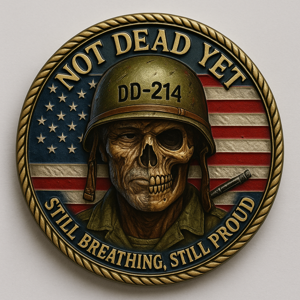 🏆Flash Sale 60% OFF🔥🇺🇸 NOT DEAD YET / DD-214 Veteran Commemorative Coin