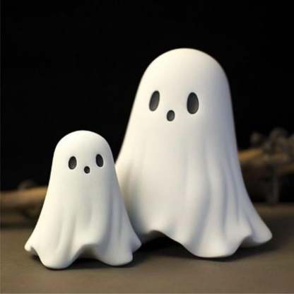 💥Halloween Chost Figurine - Spooky Resin Middle Finger Ghost Statue