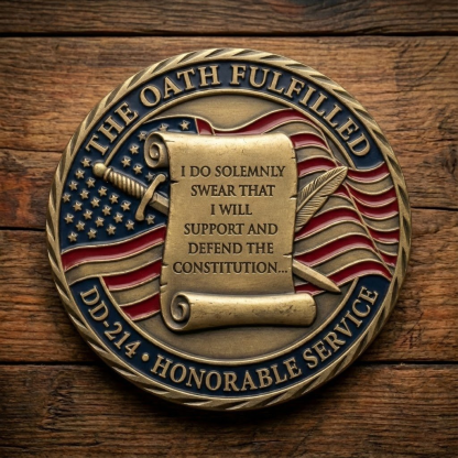 🏆Flash Sale 60% OFF🔥DD-214 Certificate of Release Commemorative Coin