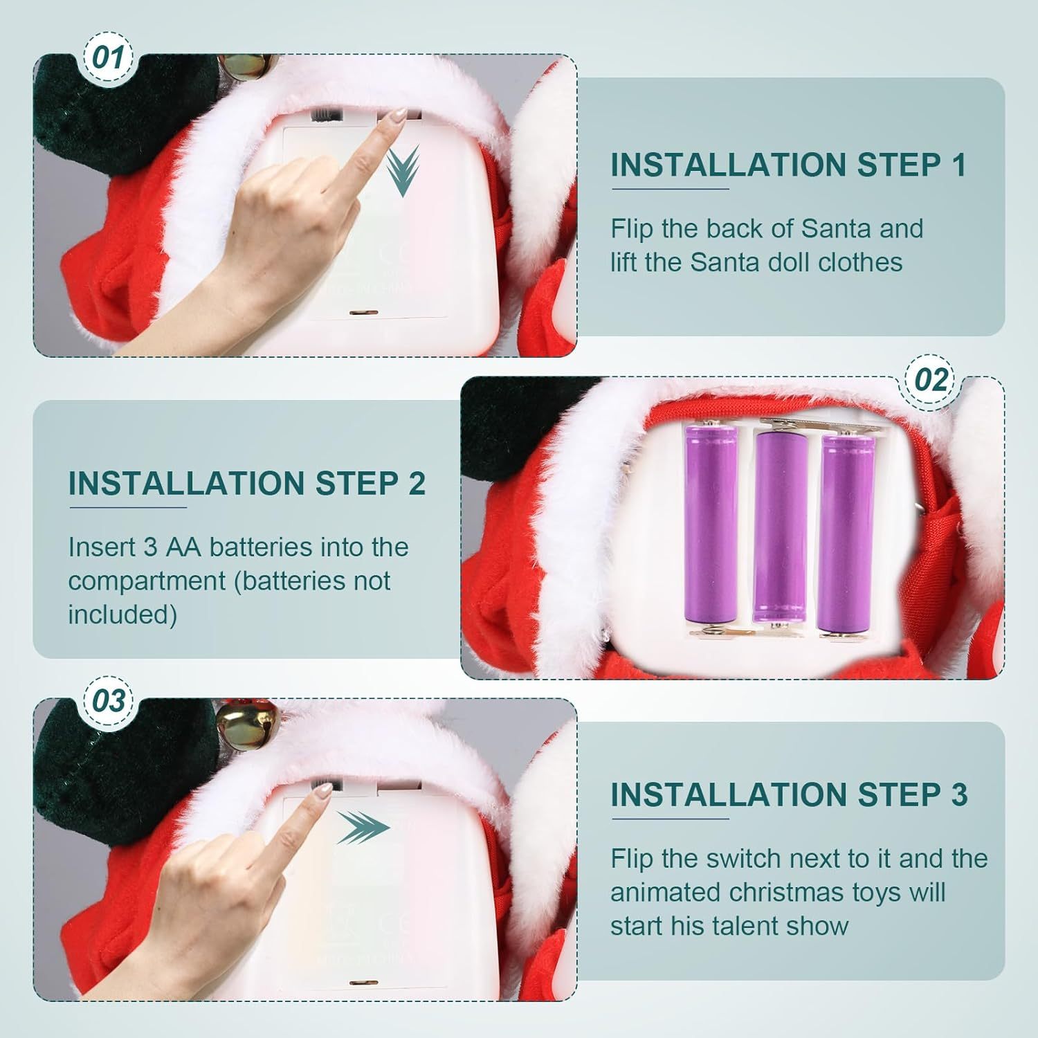 🎁The Twerking Santa Gang : Electric Santa Claus - Wiggling Hips-  Playing Guitar