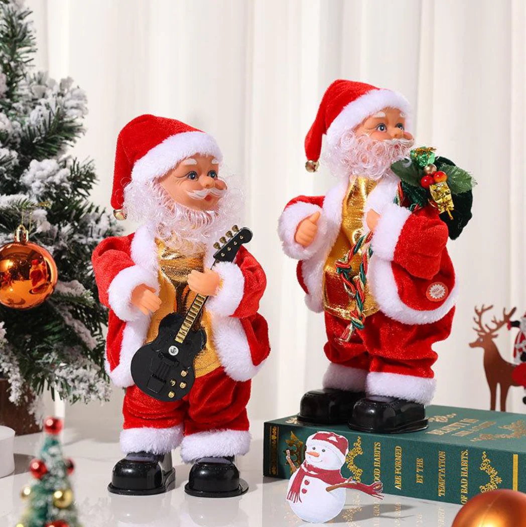 🎁The Twerking Santa Gang : Electric Santa Claus - Wiggling Hips-  Playing Guitar
