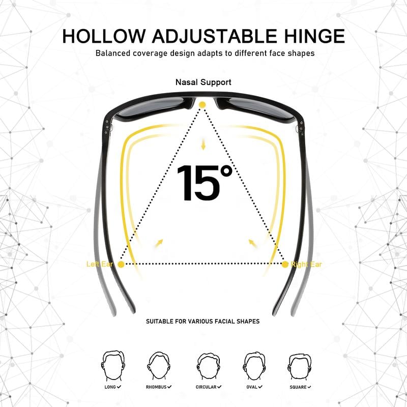 UV Polarized Sunglasses, Lightweight Sunglasses with UV Protection for Golf