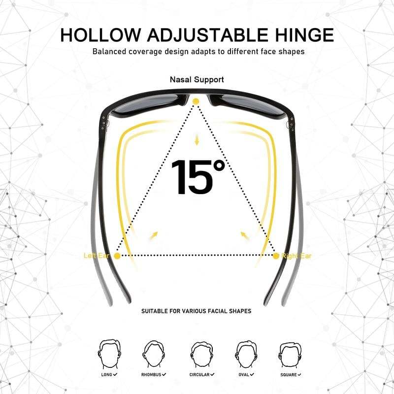 UV Polarized Sunglasses, Lightweight Sunglasses with UV Protection for Golf