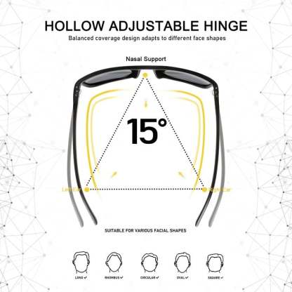 UV Polarized Sunglasses, Lightweight Sunglasses with UV Protection for Golf