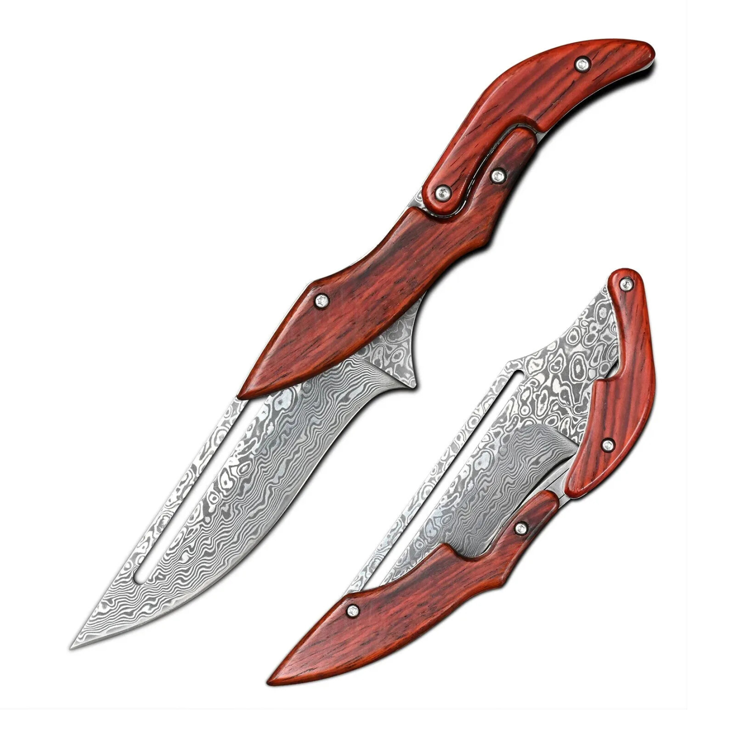 Save 45% today! 🔥 Damascus Folding Knife for Outdoor & Everyday Use