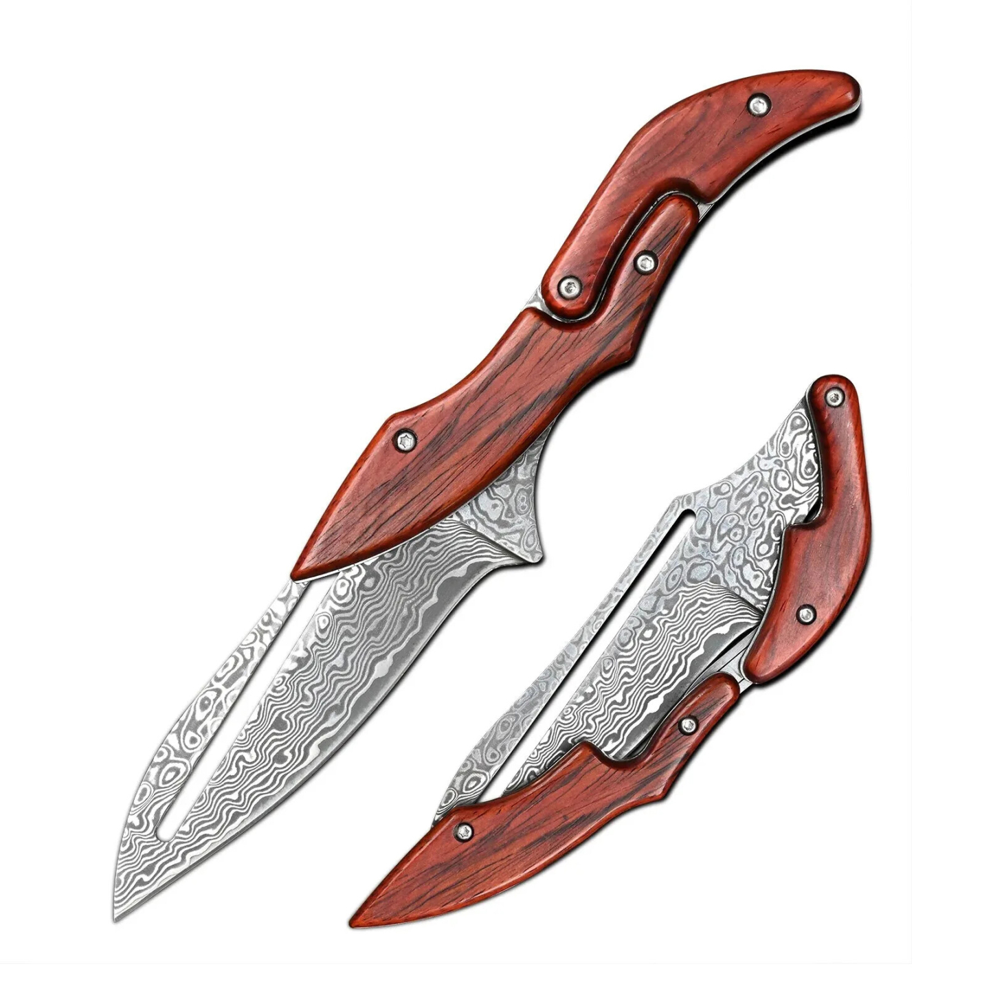 Save 45% today! 🔥 Damascus Folding Knife for Outdoor & Everyday Use