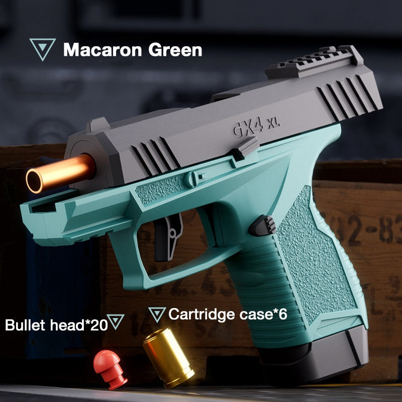 Compact Burst Fire Ejecting Toy Gun, Macaron-Style Soft Dart Blaster f