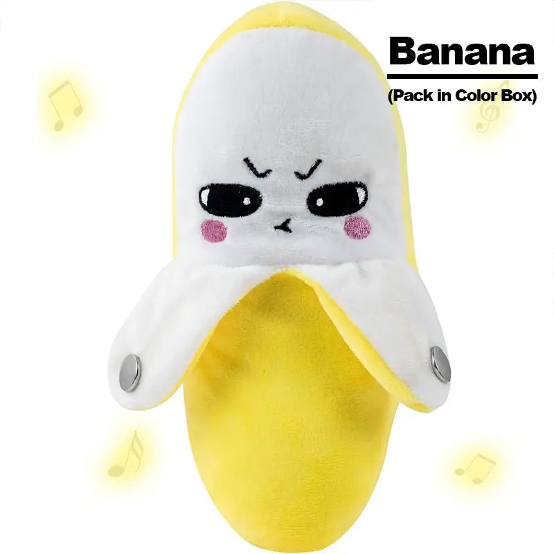 🎵Interactive Music Plush Toy Set🎁–Banana, Strawberry & Carrot Electric Stuffed Toys, Fun Prank & Play Toy for Family, Friends & Couples, Perfect Holiday Gift for Kids & Adults-TI