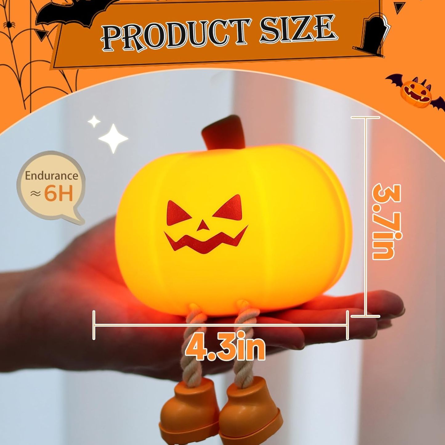 🔥🔥2025 Hot Sale🔥Mischievous Grinning Pumpkin Night Light