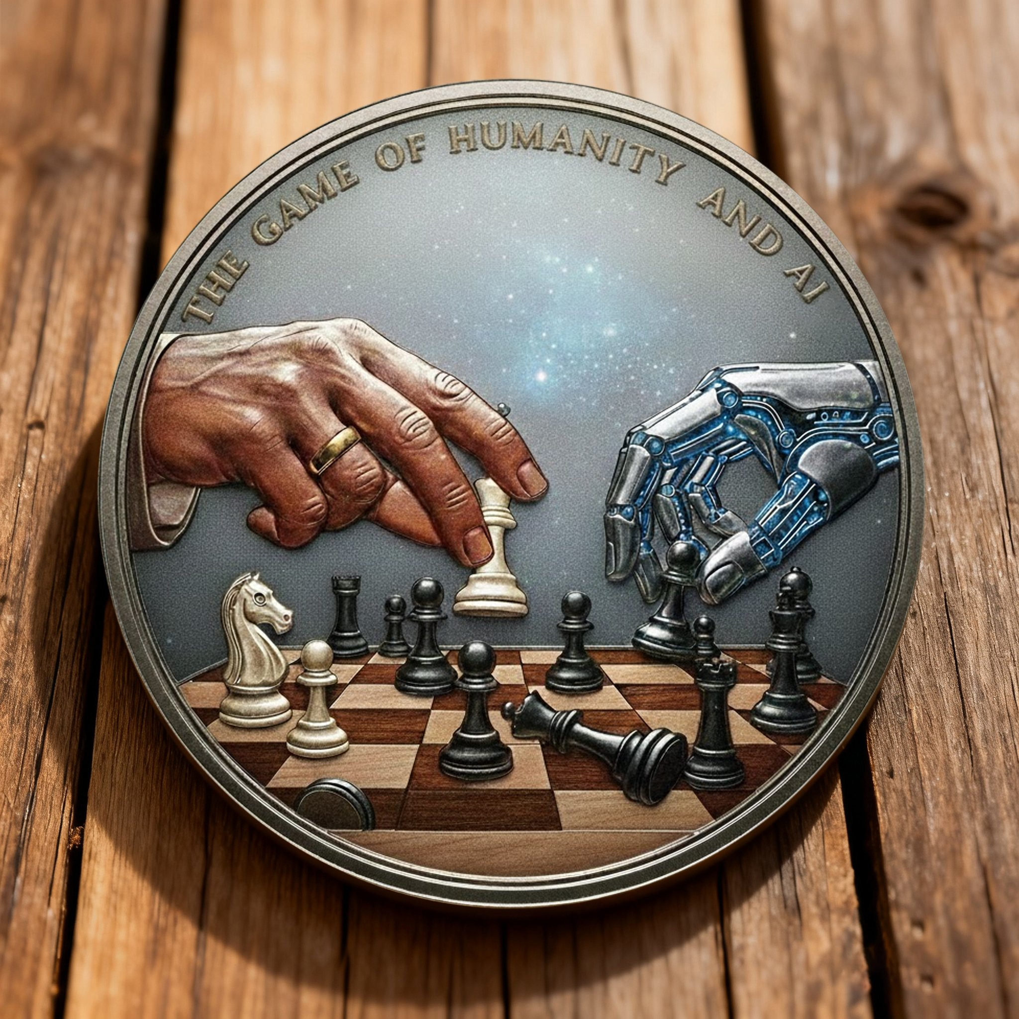 🎉Last Day 49% OFF -THE GAME OF HUMANITY & AI COMMEMORATIVE COIN