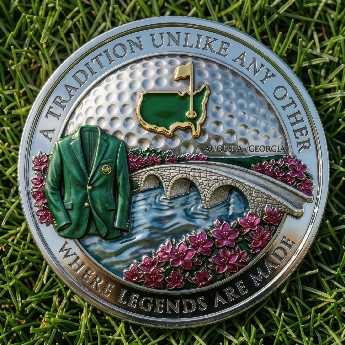 ⛳️Augusta Masters Legacy 3D Engraved Challenge Coin