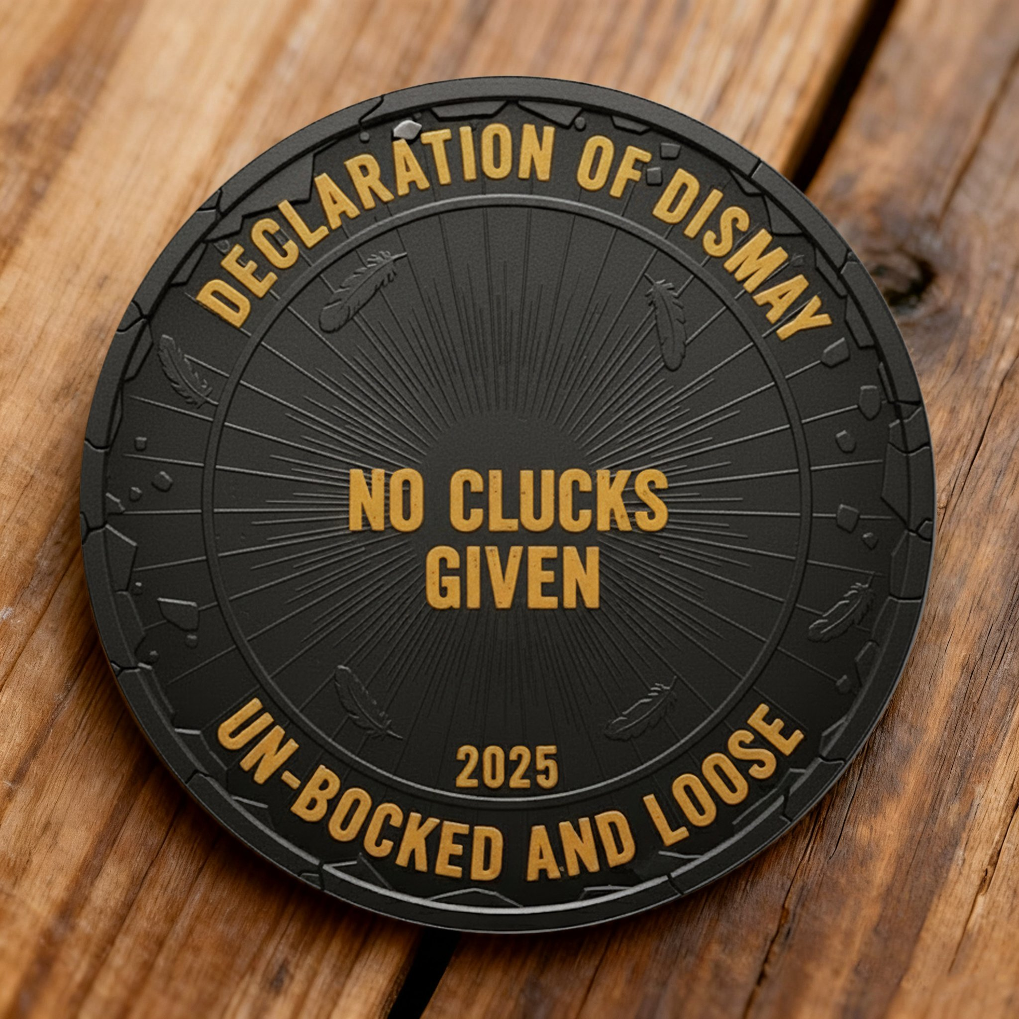 🐔 The “F-CAW-F” Disdain Coin – No Clucks Given Edition Bold.  😎