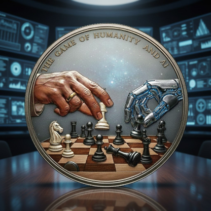 🎉Last Day 49% OFF -THE GAME OF HUMANITY & AI COMMEMORATIVE COIN