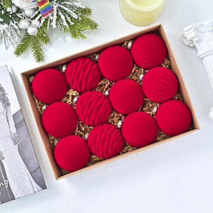 🎅 Luxe Velvet Christmas Balls – Elegant Holiday Glow