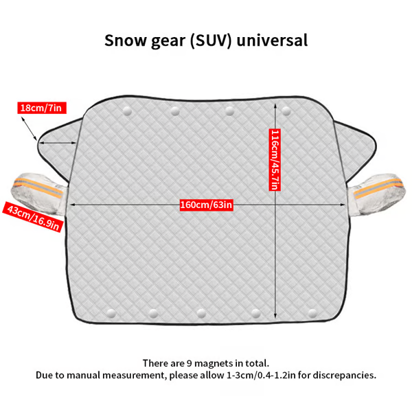 🚗Limited Time Promotion 50% OFF ✨ 4-Layer Magnetic Windshield Car Cover - Thermal Insulation & Frost Protection with Easy Installation ❄️🔗