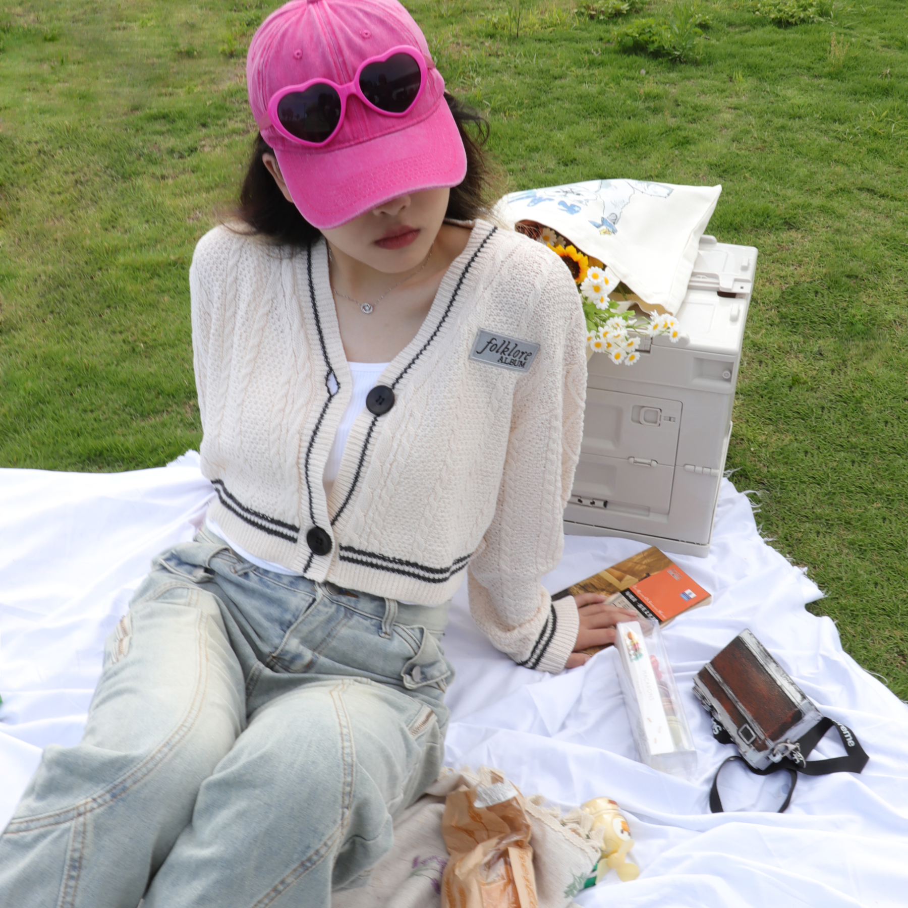 Folklore Inspired Crop Cardigan