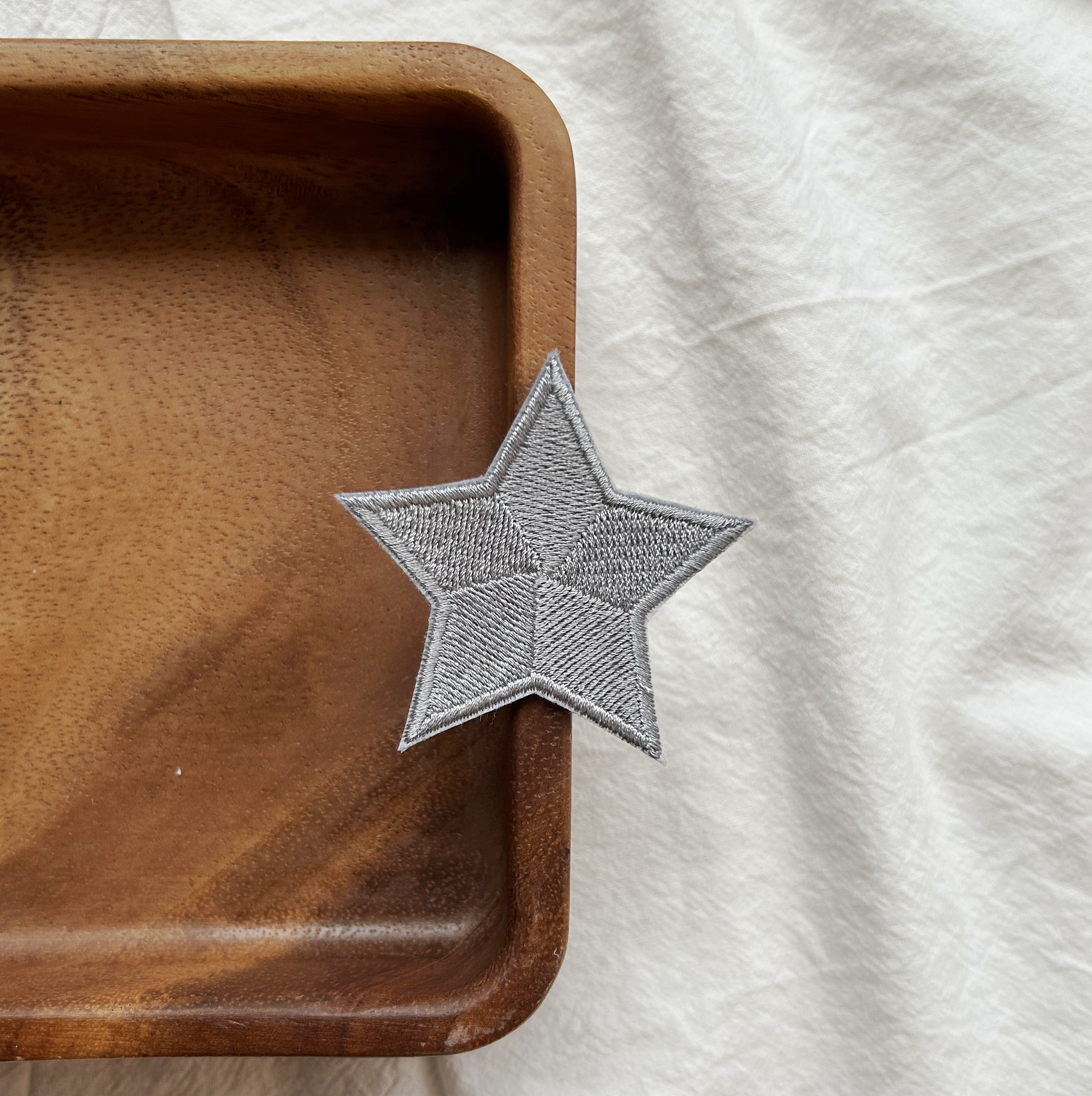 Silver Stars Patches 3Pcs